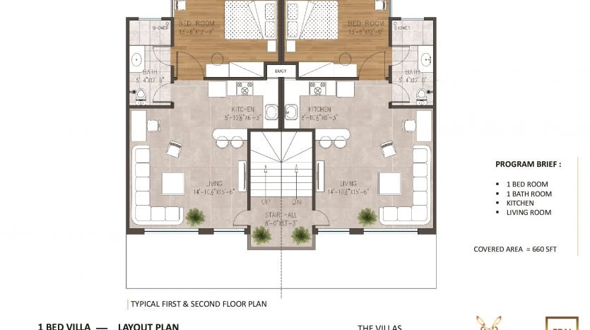 villa apartment 3.5 marla floor plan