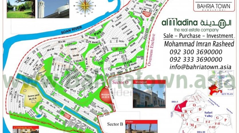 bahria town phase 8 sector a map