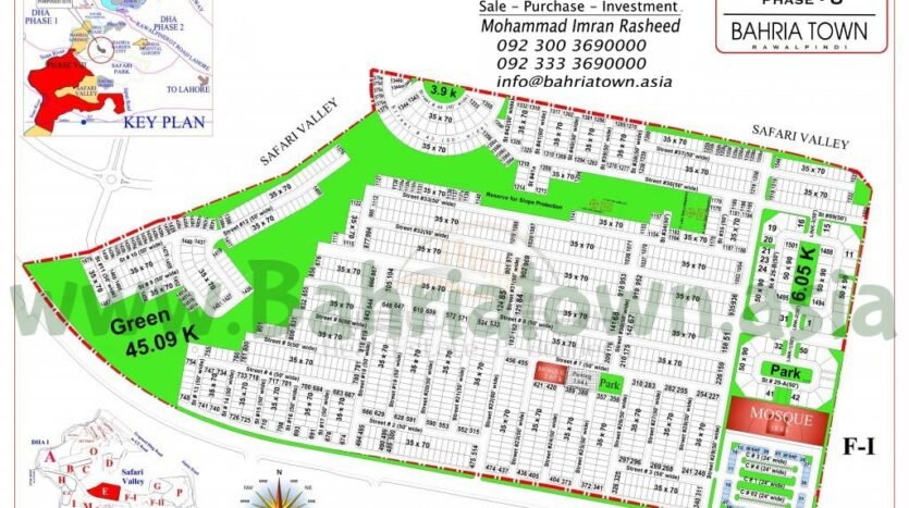 bahria town phase 8 sector e map