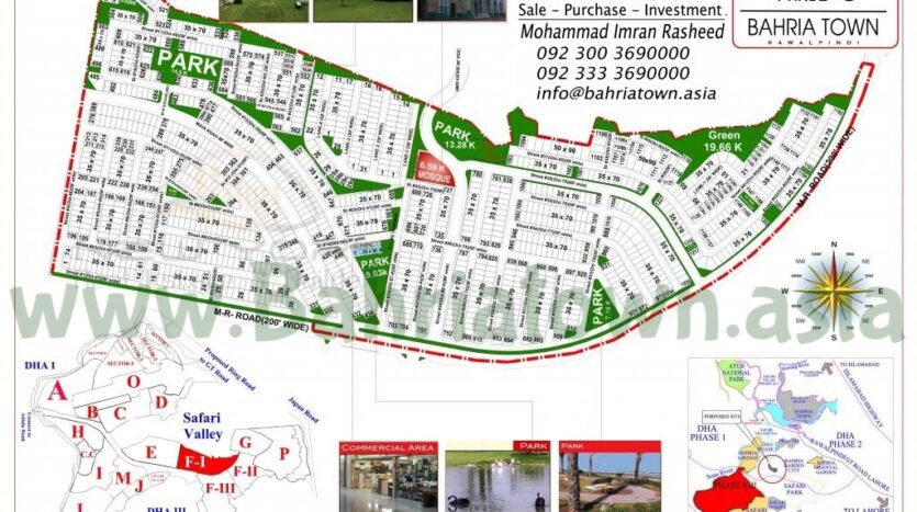 bahria town phase 8 sector f1 map
