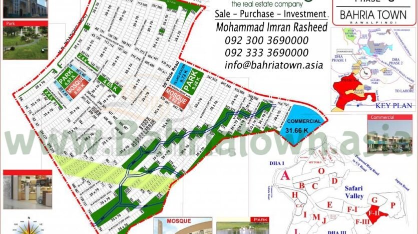 bahria town phase 8 sector f2 map