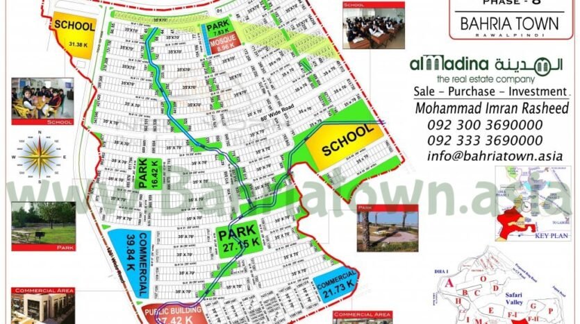 bahria town phase 8 sector f3 map