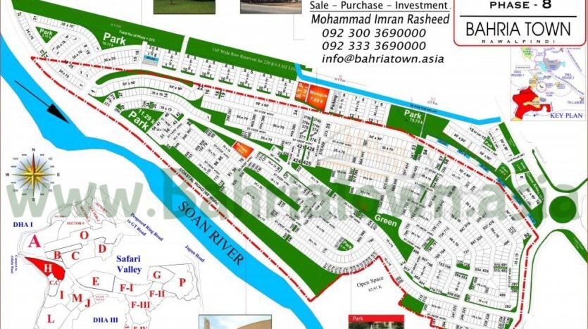 bahria town phase 8 sector h map