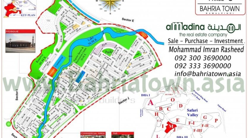 bahria town phase 8 sector m map