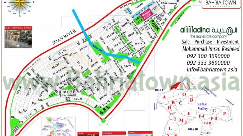 bahria town phase 6 map
