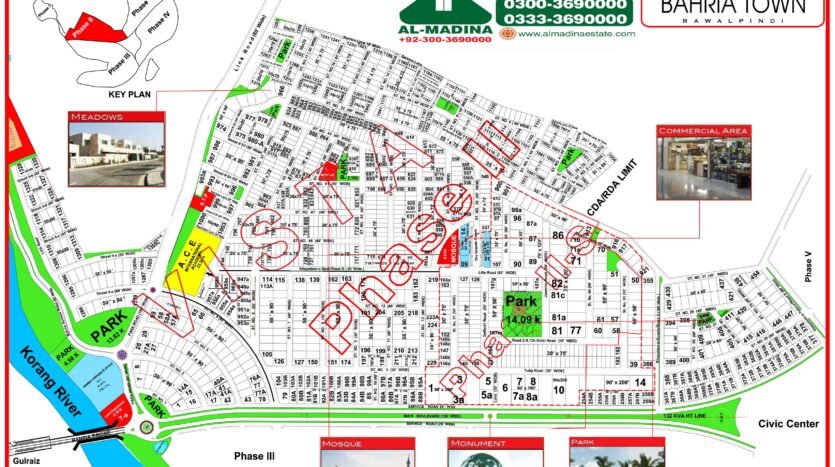 bahria town phase 2 map