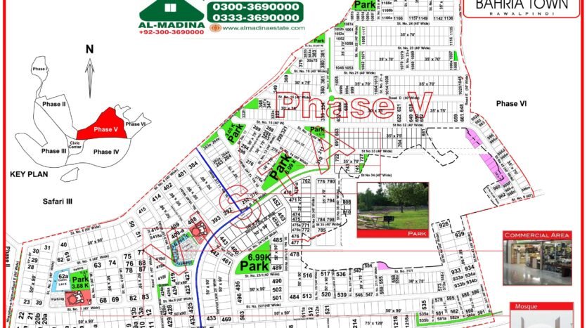 bahria town phase 5 map