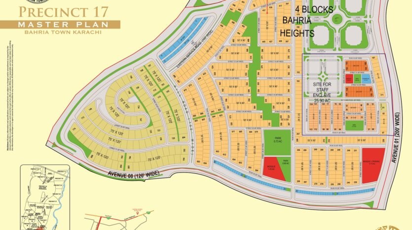 bahria town karachi precinct 17 map