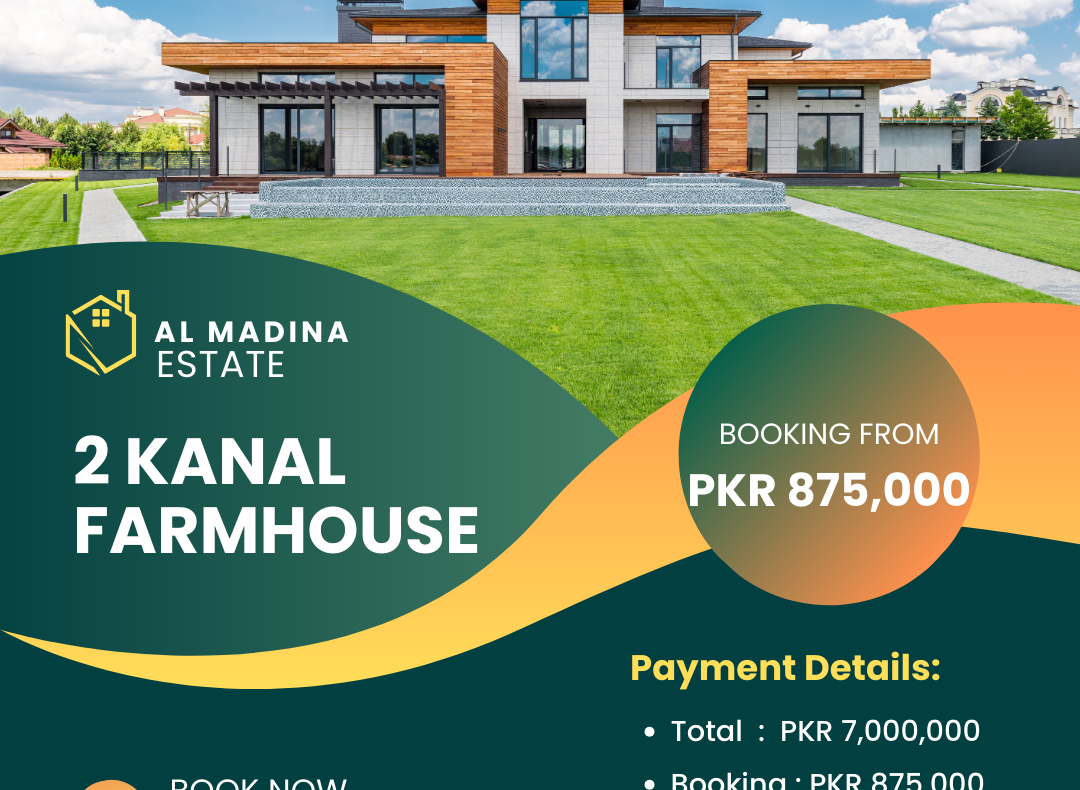 2 kanal farmhouse for sale in Lakeshore city, Islamabad