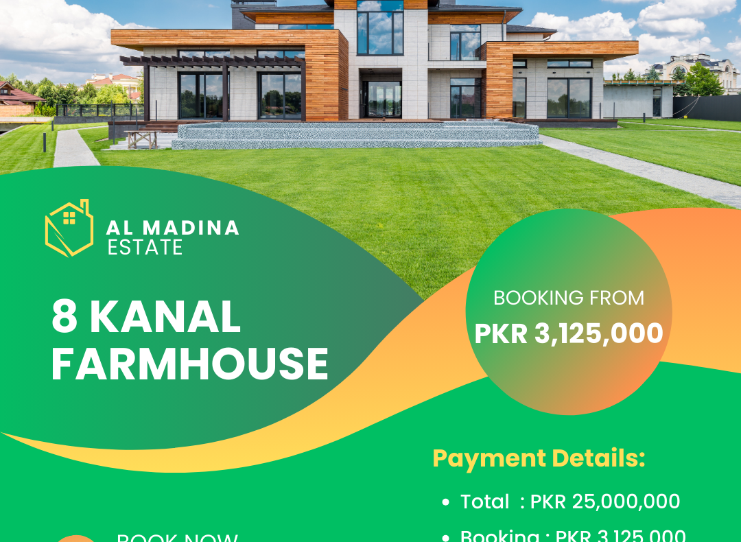 8 Kanal Farmhouse for Sale in Lakeshore Farms, Islamabad
