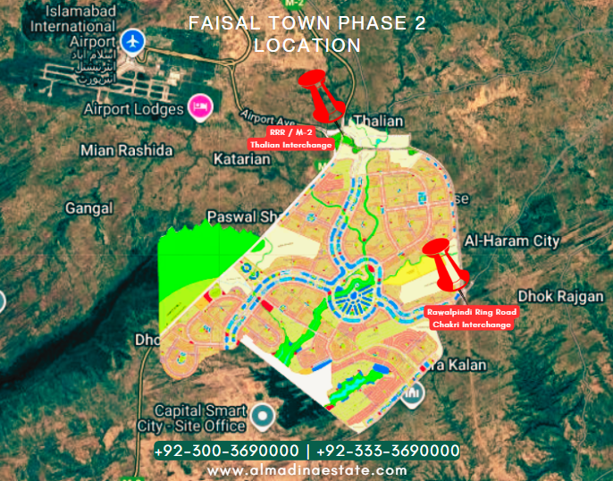 Faisal Town Phase 2 Location
