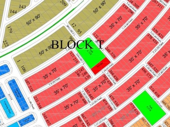 10 Marla developed plot in Block T of Gulberg Residencia