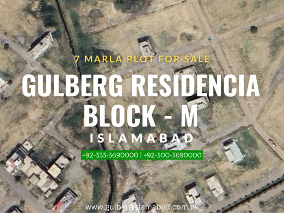 7 marla plot for sale in block m gulberg residencia Islamabad
