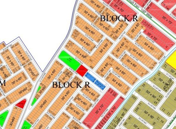 7 Marla Heighted Location Plot for Sale in Gulberg Residencia Block R