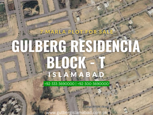 7 marla plot for sale in block t gulberg residencia
