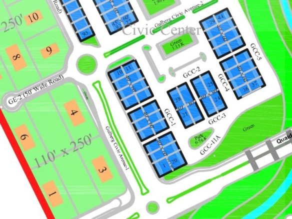 3-Sided Open 80x120 Commercial Plot in Gulberg Civic Center