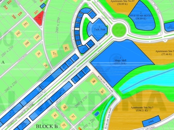 Commercial 4 Kanal Plot for Sale in Gulberg Greens Block A
