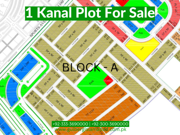 1 Kanal Developed Plot for Sale in Block A, Gulberg Residencia, Islamabad