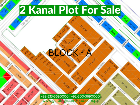 2 Kanal Non-Developed Plot for Sale in Block A, Gulberg Residencia, Islamabad