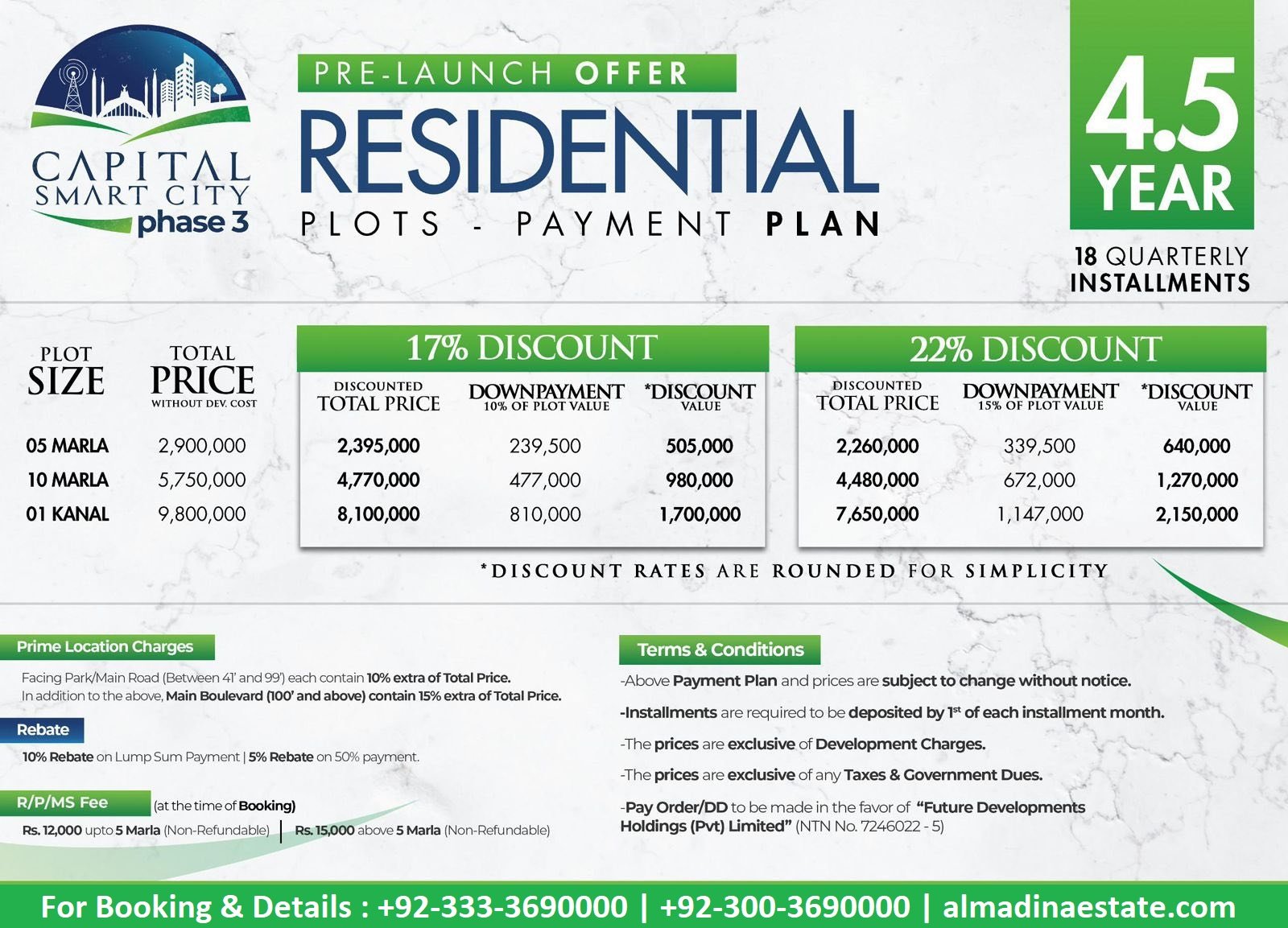 Capital Smart City Phase 3 Payment Plan